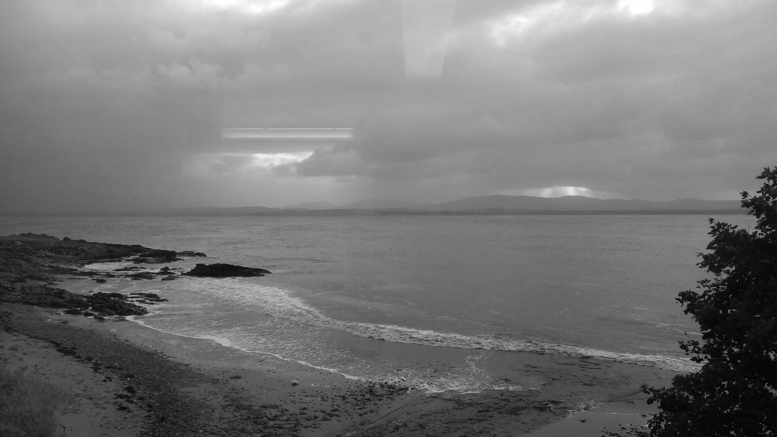 A picture of the water and a beach